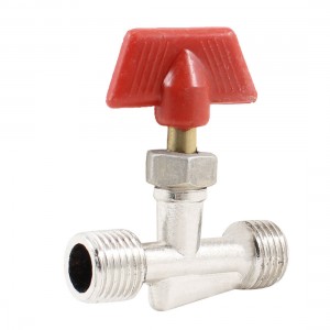 1/4"PT to 1/4"PT Male Thread Connector Red Plastic Handle Gas Valve