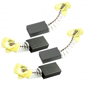 2 Pair 43/64" x 27/64" x 1/7" Spring Loaded Carbon Brushes Replacement