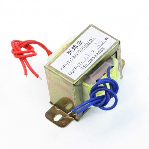 220V 50Hz to 12V 30W Ferrite Core Vertical Single Phase EI Power Transformer