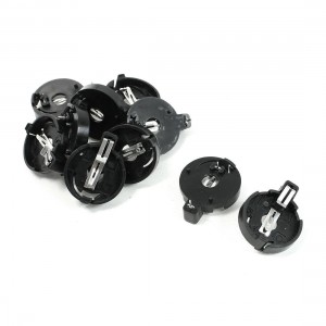 10 Pcs 2 Pins Round Shape CR/LIR2032 2025 2016 Button Battery Holder