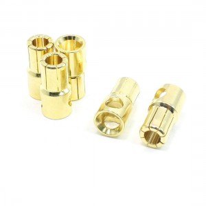 5 Pcs Gold Tone RC Audio Terminal Linking Banana Connectors 6mm Dia