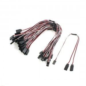 20 PCS 30cm Length Double Male to Single Female RC Servo Y Extension Lead Wire