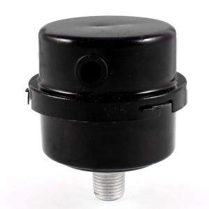 1/4" Thread 8mm Air Compressor Admitting Port Plastic Muffler Black
