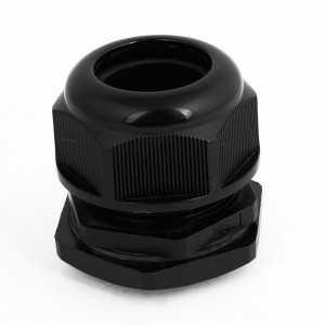 Black Plastic Waterproof Cable Gland Connector Locknut PG36