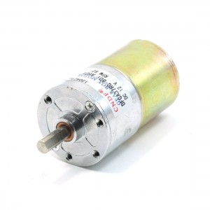80RPM Speed 6mm Diameter Shaft 2 Terminals Geared Motor DC 12V