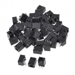 50pcs 3.5mm Dia DC Power Jacks Sockets Charge Ports Black