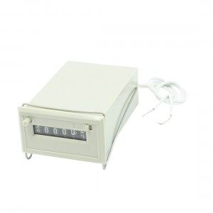 CSK6-CKW AC 220V 6 Digits 2 White Wire Lockable Electronmagnetic Counter