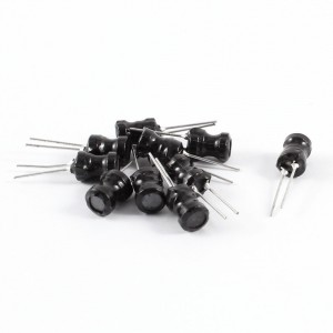 10pcs 2 Leads 10uH 6x8 6mm x 8mm Radial Leaded Power Inductors