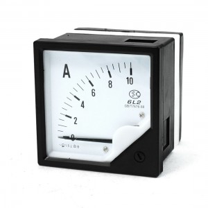80mm x 80mm Square Panel AC 10A Analog Amplifier Meter Ammeter Pointer