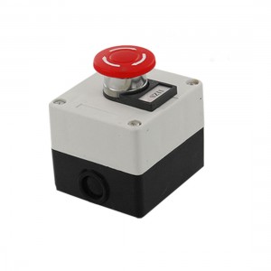 Red Sign Mushroom Emergency Stop Push Button Switch Station 1 NO 1 NC 10A 660V