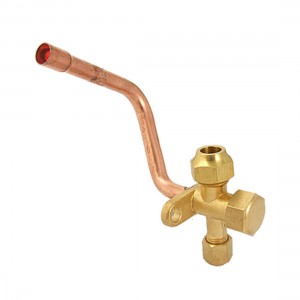 Air Conditioner Parts 3 Way 3mm Hex Inlet Service Valve