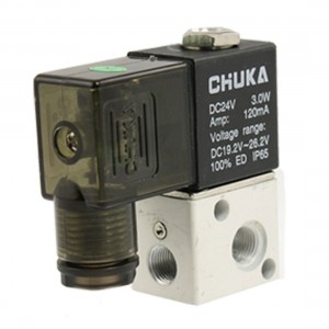 DC 24V 2 Position 3 Way Pneumatic Control Air Solenoid Valve