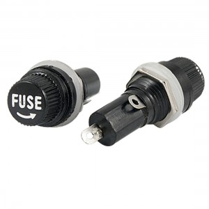 2 Pcs 5 x 20mm Panel Mounting Locking Nut Fuse Holder