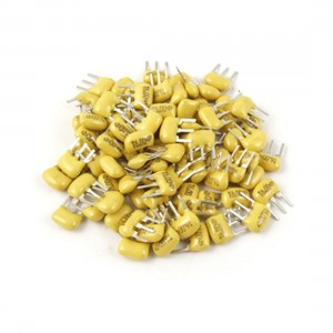 100 Pcs 6 MHz 2.5mm Pitch 3 Pins Ceramic Filters Yellow