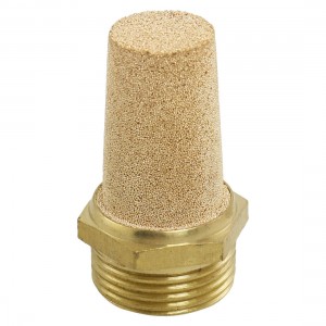 3/4" PT Male Thread Gold Tone Pneumatic Exhaust Noise Silencer Muffler