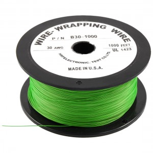 305M 30AWG Tin Plated Copper Wire Insulation Electronic Test Cable Roll Green