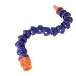 Round Spout Flexible Water Oil Coolant Hose Pipe Orange Blue