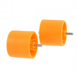 10 Pcs 27.4mm Outside Diameter Roller Conveyor Nylon Wheels Orange 