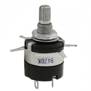 6mm Split Shaft Three Terminal 470K ohm Linear Taper Potentiometer B470K