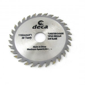 Wood Cutting Tungsten Carbide Tip 30 Tooth Saw Blade 4"