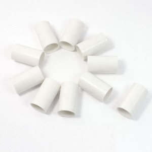 10 Pcs 20mm Inner Diameter Straight PVC Pipe Connectors Fittings White