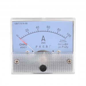 Screw Mounted Class 2.5 Accuracy DC 100A Analog Ampere Meter Panel