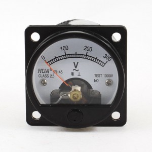 AC 0-300V Fine Tuning Dial Panel Analog Voltage Meter Voltmeter Black