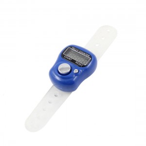 Dark Blue Mini Adjustable Band 5 Digit Golf Finger Counter
