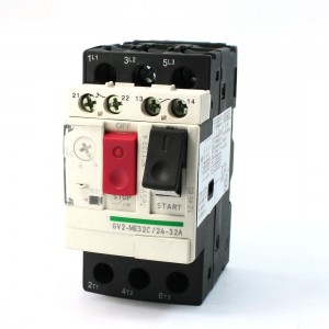 1NC 1NO Three Phase 35MM DIN Rail Mounting Motor Circuit Breaker Protector