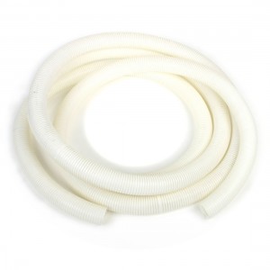 35mm x 40mm x 5m White Wave Type Flame Retardant Corrugated Hose Pipe