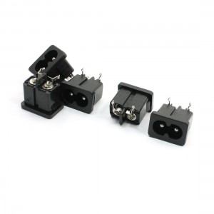 5 Pcs AC 250V 2.5A 2 Pins IEC320 C8 Power Inlet Socket Connector Solder