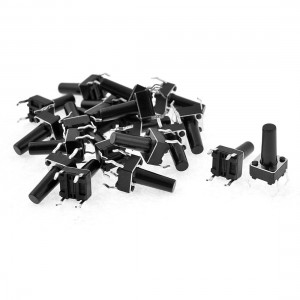 20 x Black Push Button Momentary Tactile Tact Switch 6 x 6 x 16mm