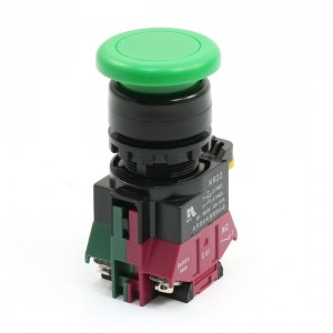 4 Terminals Momentary Mushroom Green Push Button Switch Ui660V Ith 10A
