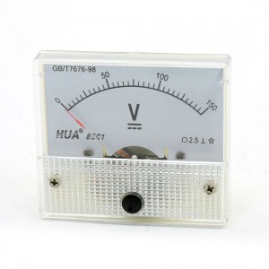 Class 2.5 DC 150V Screw Fixing Analog Voltage Panel Meter