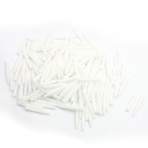 200 Pcs White Cylinder Shape Hollow Extruded Bar Rod 4.5cm Length