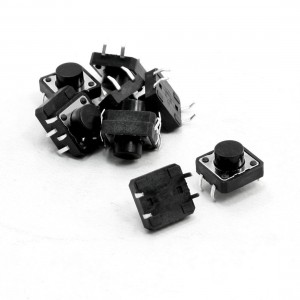 10 Pcs 0.47" x 0.47" x 0.28" 4 Pin DIP PCB Mount Momentary Tact Switch