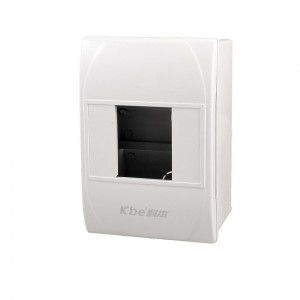 White Plastic Cuboid Protective 2-4 Way Power Distribution Box