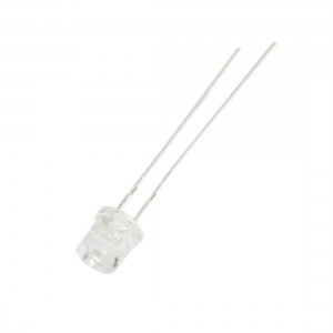 50 Pcs 5mm Flat Head White LED Emitting Diodes 3-3.2V