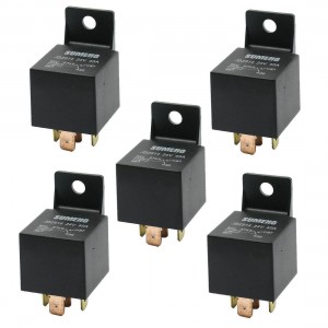DC 24V 40A 1NO 1NC SPDT 5 Pins Male Plug Automotive Truck Car Relay 5 Pcs