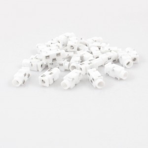 30 Pcs 3-Pin 3.5mm Female Headphone Stereo Socket Jack Adapter White
