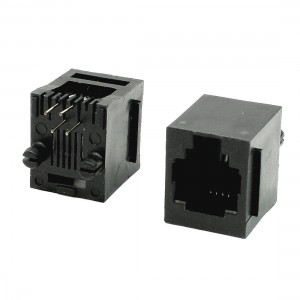 PCB Mounting 0 Degree Pins RJ11 6P4C Modular Telephone Jacks Connectors 30Pcs