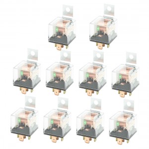 DC 24V 40A 1NC+1NO SPDT 5 Pin Green Light Pilot Lamp JD2914 Car Relay 10 Pcs