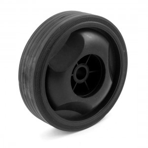 Black Plastic 16mm Mount Hole Air Compressor Pump Wheel