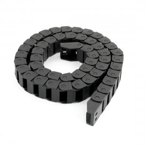 Plastic Open 15mm x 20mm Wire Carrier Drag Chain Nested Black 110cm