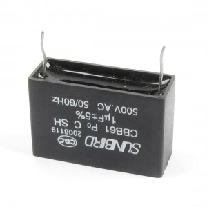 500V AC 1uF Polypropylene Film Motor Run Capacitor