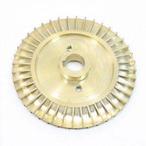 Water Pump Part Double Side Gold Tone Brass Impeller 78mm 3.07" Dia