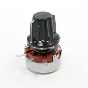 WTH(118) 47K Ohm 10% Tolerance 2W Rotary Carbon Film Potentiometer w Knobs
