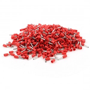 1000pcs Red PVC Sleeve Insulated Tube Terminals for 18 AWG