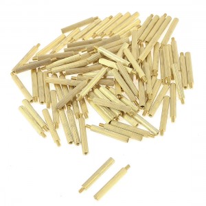100 Pcs Male to Female Screw Brass Pillars Standoff Spacer M2x23mmx26mm