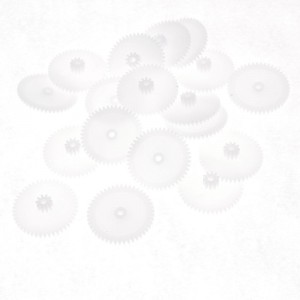 20 Pcs White Plastic 24 x 5mm Machanical Models Gears